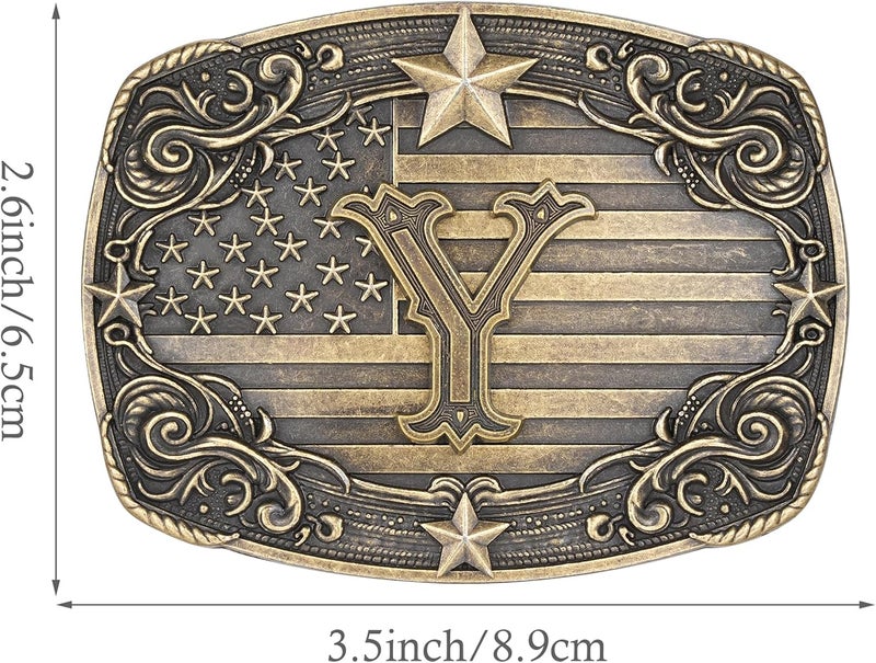 Flipslo Store Western Belt Buckle for Men Women Initial Letter A to Z Cowboy Belt Buckle Texas Buckle hebillas vaqueras para hombre - Image 2